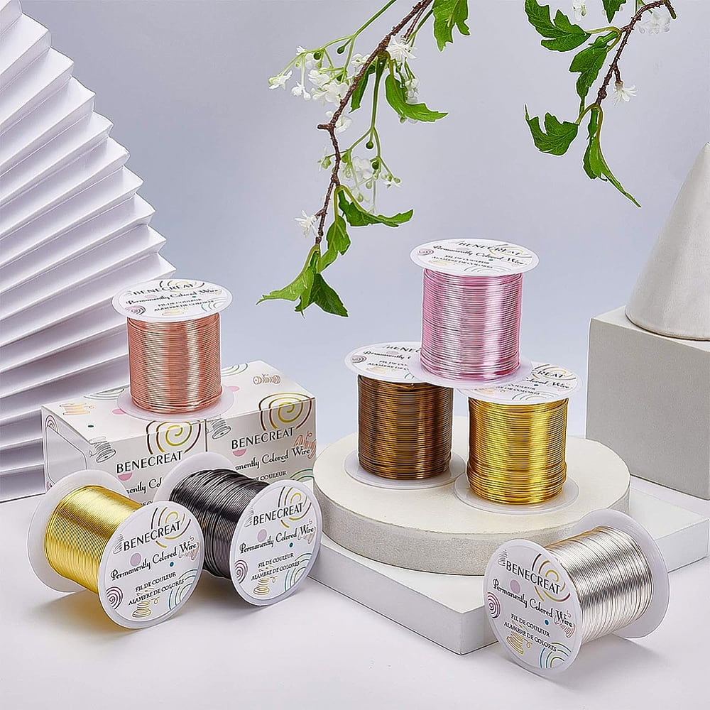 18 Gauge 32 Yards Gold Jewelry Wire - Tarnish Resistant Beading Wrapping Wire for DIY Craft Making