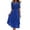 Blue, variant on HNMKIU Plus Size Floral Print Chiffon Dress Short Sleeve Loose Fit for Evening and Daily Dresses for Women Blue,L