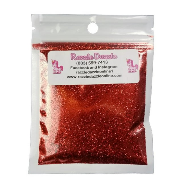 Razzle Dazzle Wine & Dine Light Red Glitter, Cut Size Fine (1/64), 2