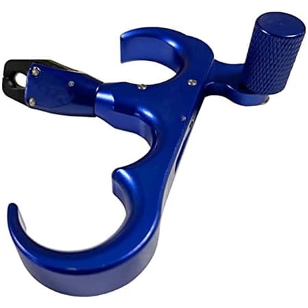 360°Rotation Thumb Bow Release Aluminum Alloy 3 Finger Thumb Trigger Caliper Grip Compound Bow Release Aid Replaceable Bow Release Trigger Caliper Grip Blue$$Other