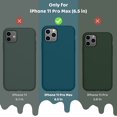 thumbnail image 6 of iPhone 11 Pro Max Case, Slim Liquid Silicone Case Compatible with iPhone 11 Pro Max 6.5 Inch, Full Body Microfiber Lining Protective Case (Blackish Green), 6 of 6