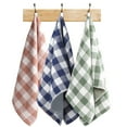 thumbnail image 5 of PiccoCasa Cotton Kitchen Tea Towel Set Lattice Pattern, 34x74cm, Blue, 6PCS, 5 of 7