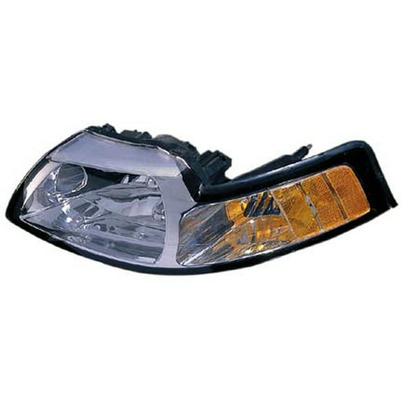 KAI New Economy Replacement Driver Side Headlight Lens And Housing, Fits 1999-2000 Ford Mustang