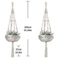 thumbnail image 3 of Macrame Plant Hanger Indoor, Set Of 2 Indoor Hanging Planter, Handmade Hanging Plant Holder - 40 Inch, 4 Legs, 3 of 4