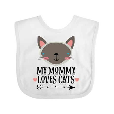 

Inktastic My Mommy Loves Cats Gift Baby Boy or Baby Girl Bib