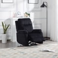 thumbnail image 5 of DEALTOPS 3-Piece Velvet Recliner Sofa for Living Room Set Reclining Couch Sofa Chair For Living Room Set with 5 Reclining Seats - Black, 5 of 8