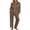 Black Brown Stripe, variant on Silk Pajamas for Women Classic Button Down Satin Pajama Sets Long Sleeve Lounge Set