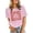 Pink, variant on PMVFHDE Womens Athletic Tops Short Sleeve Volleyball Graphic T-Shirt Casual Sport Tee
