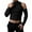 Black, variant on PIOMLL Graphic Tees for Men High Neck Off Shoulder Long Sleeved White Fall Tops XL