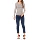 thumbnail image 2 of INSPIRAR CHIC Blusas de Manga Larga Ajustadas y Arrugadas para Mujer en Color Gris, 2 of 7