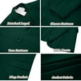 thumbnail image 6 of ETHAN Dark Green Suit Jacket for Men Sport Coat Mens Suit Classic Fit Two Button Suit Jacket for Wedding Casual Prom Party Size L, 6 of 7