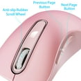 thumbnail image 6 of memzuoix Wireless Mouse for Laptop, Pink Ergonomic Wireless Mouse 5 Buttons 1400 DPI with Nano, Cordless Computer Mouse for Chromebook, Desktop, PC, Mac, 6 of 9