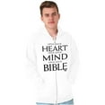 thumbnail image 5 of Open Your Heart Mind Bible Faith Zip Up Hoodie Men's Women's Brisco Brands S, 5 of 6