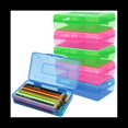 thumbnail image 1 of Paquete de 6 Cajas de LáPices de PláStico Estuche una Granel Caja de LáPices con Capacidad de Colores Surtidos Estuche de LáPices Transparente con Tapa una PresióN, 1 of 5