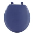 thumbnail image 2 of Standard Vinyl Soft Adjustable Hinges Toilet Seat with Close Lid, Navy, 2 of 5