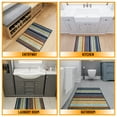thumbnail image 4 of Ottomanson Striped Indoor Doormat 2'3" x 3' - Non Slip Low Pile Area Rug for Entryway, Multicolor, 4 of 11