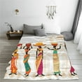 thumbnail image 5 of Honeii Beautiful Black African Woman In Ethnic Dress Print Fleece Blanket - Throw Blanket for Bed, Sofa, Couch, Camping, and Travel , Microplush Ultra Soft Warm Blanket-50"x40", 5 of 7