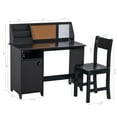 thumbnail image 7 of UTEX Kids Study Desk with Chair, Wooden Study Table for 3-8 Years Old, Student's Workstation & Writing Table (Black), 7 of 7