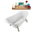 thumbnail image 2 of 59" Streamline N1100BNK-IN-GLD Clawfoot Tub and Tray With Internal Drain, 2 of 7