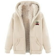 thumbnail image 6 of Wiyuqeen Fleece Jacket Women Zip Up Hoodie Sherpa Lined Jackets Casual Warm Oversized Sweatshirts Trendy Winter Coat Pockets, 6 of 9