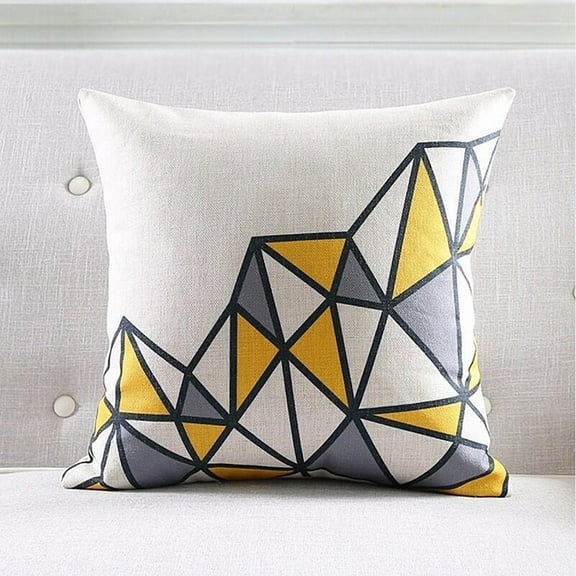 JLFNYA Pillow Covers,Pillow Protector Clearance!Mustard Pillow Case Yellow Geometric Fall Cushion Cover Decorative
