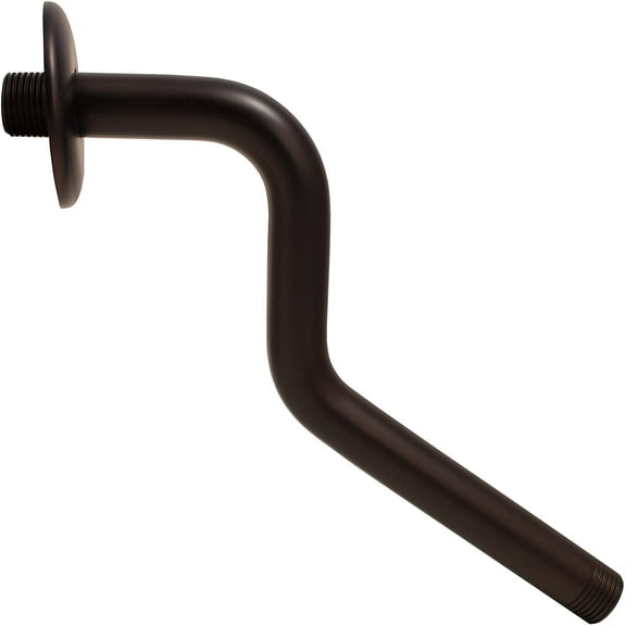 Z-Style Shower Arms with Flanges, Lowers Existing Shower Head/Handheld Shower Unit by 7 Inch, Oil Rubbed Bronze Finish - by PlumbUSA