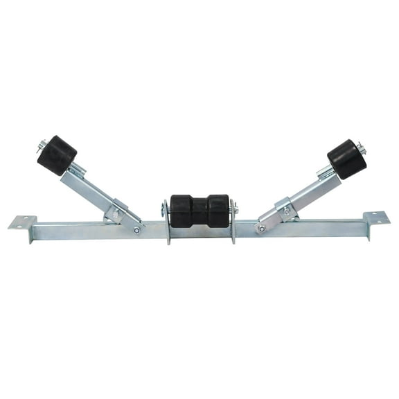 Boat Trailer Bottom Support Bracket Adjustable Width 24.61-40.60" Keel Rollers Included Galvanised Steel 2204 lbs Capacity
