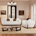 thumbnail image 6 of Morden Fort Sherpa Boucle White Single Sofa , 44.25"W Cloud Upholstered Armchair Couch with Wood Leg, White, 6 of 9