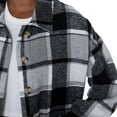 thumbnail image 3 of Women's Gameday Couture Gray Los Angeles Rams  Fieldside Fun Plaid Button-Up Overshirt, 3 of 3