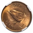 thumbnail image 3 of 1939 Great Britain AE Farthing Wren MS-66+ NGC (Red), 3 of 3