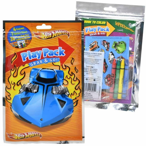 12 Pack Hot Wheels Grab n Go Play Pack , party favors