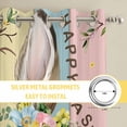 thumbnail image 6 of Colorful Easter Bunny Kitchen Curtains Window Panels, Spring Easter Eggs Floral Wooden Insulated Window Treatment Curtain, Grommet Curtains for Bedroom/Living Room/Bathroom, 2 Piece 42"Wx84"L, 6 of 8