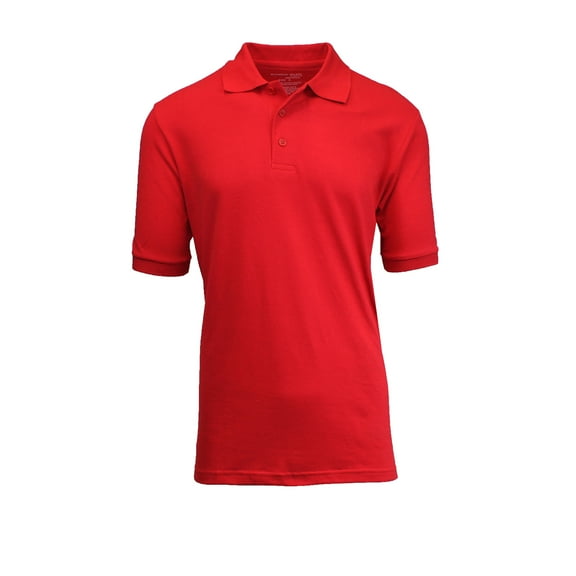Mens Short Sleeve Pique Polo Shirts Uniform Fitted