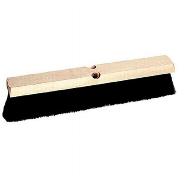 Weiler Horsehair/Tampico Medium Sweep Brushes, 24 in Hardwood Block, 3 in Trim L, BK - 1 EA (804-42017)
