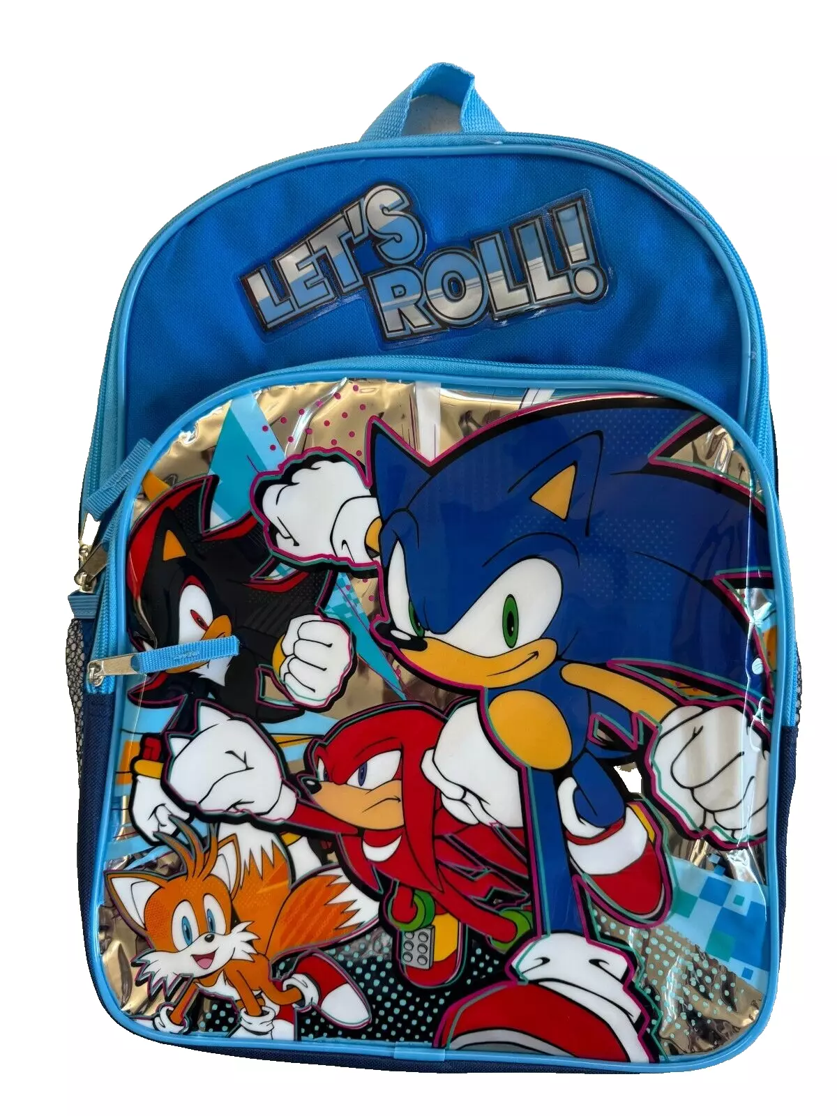 16 inches Sonic the Hedgehog Team Large Backpack- LET'S ROLL