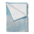 thumbnail image 2 of Snowman Soft Flannel Fleece Throw Blanket, Winter Vacation Holiday Theme Figure Seashells Sitting on Sandy Beach Coastal, Cozy Plush for Indoor and Outdoor Use, 50" x 70", Multicolor, by Ambesonne, 2 of 5