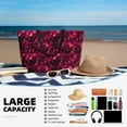 thumbnail image 5 of Balery Burgundy Tie Dye Beach Travel Bag - Water-Resistant, Large Capacity Lightweight Tote with 7 Pockets for Women and Men - Perfect for Beach, Pool, Gym, and Travel, 5 of 7