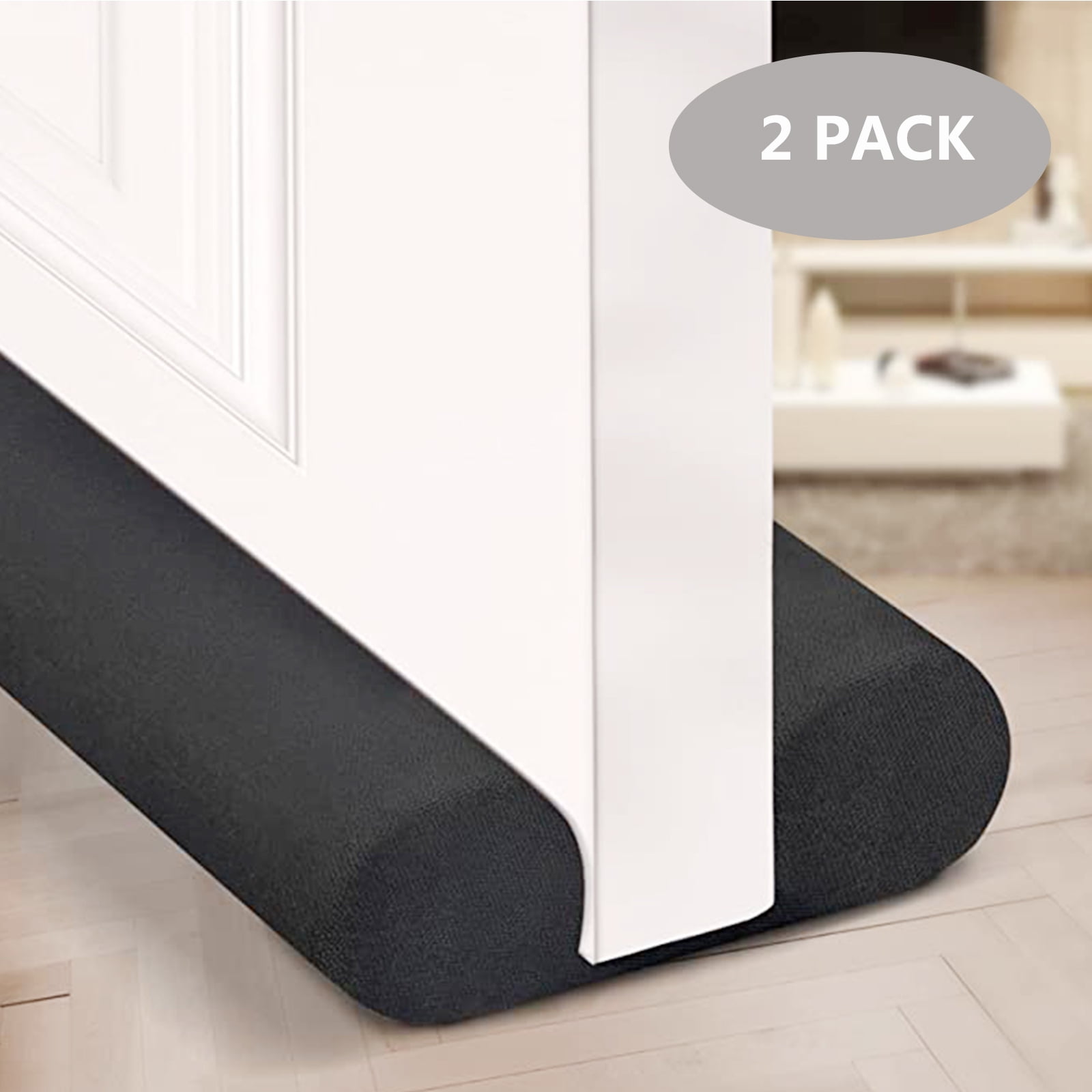 Door Draft Stopper, 2 Pack Bottom Double Sided Door Draft Blockers, 37