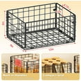 thumbnail image 6 of XCOSRACK 6-Pack Foldable Metal Wire Pantry Baskets with Handles, Wall Mounted Cabinet Organizers & Freezer Storage Bins, 12"x9"x6" (Patented Design), 6 of 7