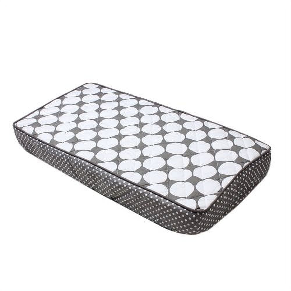 Bacati - Mix N Match Chevron/Dots Purple Girls Quilted Changing Pad Cover