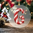 thumbnail image 5 of Ornements Alphabet pour Arbre de Noël, 26 Lettres Initiales Canne de Bonbon Pendentif Décoration Arbre de Noël, Monogramme Personnalisé Décorations Rouges pour Cadeaux Arbre de Noël Diy, 5 of 5