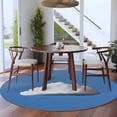 thumbnail image 5 of Blue Sky Round Rug 6ft Washable Circle Kitchen Rugs Non Slip Abstract Sky White Minimalist Large Area Rug Indoor Floor Carpet for Bedroom Living Room Home Office Dining Room Nursery, 5 of 9