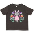 thumbnail image 3 of Inktastic Easter Scandinavian Bunny with Flowers Boys or Girls Toddler T-Shirt, 3 of 5