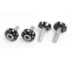 thumbnail image 1 of Tornillos de Soporte de Matrícula para Coche Vehículo Aleación Plateado Negro 4Pzas, 1 of 1
