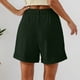 thumbnail image 1 of MKLEKYY Pantalones Cortos de Vestir de Cintura Alta para Mujer con Pliegues, Bolsillos Laterales y Espalda Elástica, Cómodos, Transpirables, Informales, para Viajar, Verano, Primavera y Otoño., 1 of 4