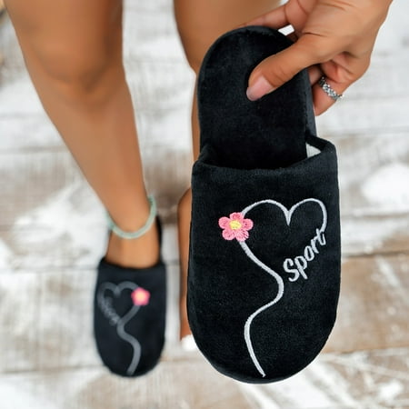 

Gubotare Fluffy Slippers Womens Fuzzy Memory Foam Slippers - Ankis Cross Band Cozy Plush Home Slippers Fluffy Furry Open Toe House Shoes Indoor Outdoor Slide Slipper Black 6.5