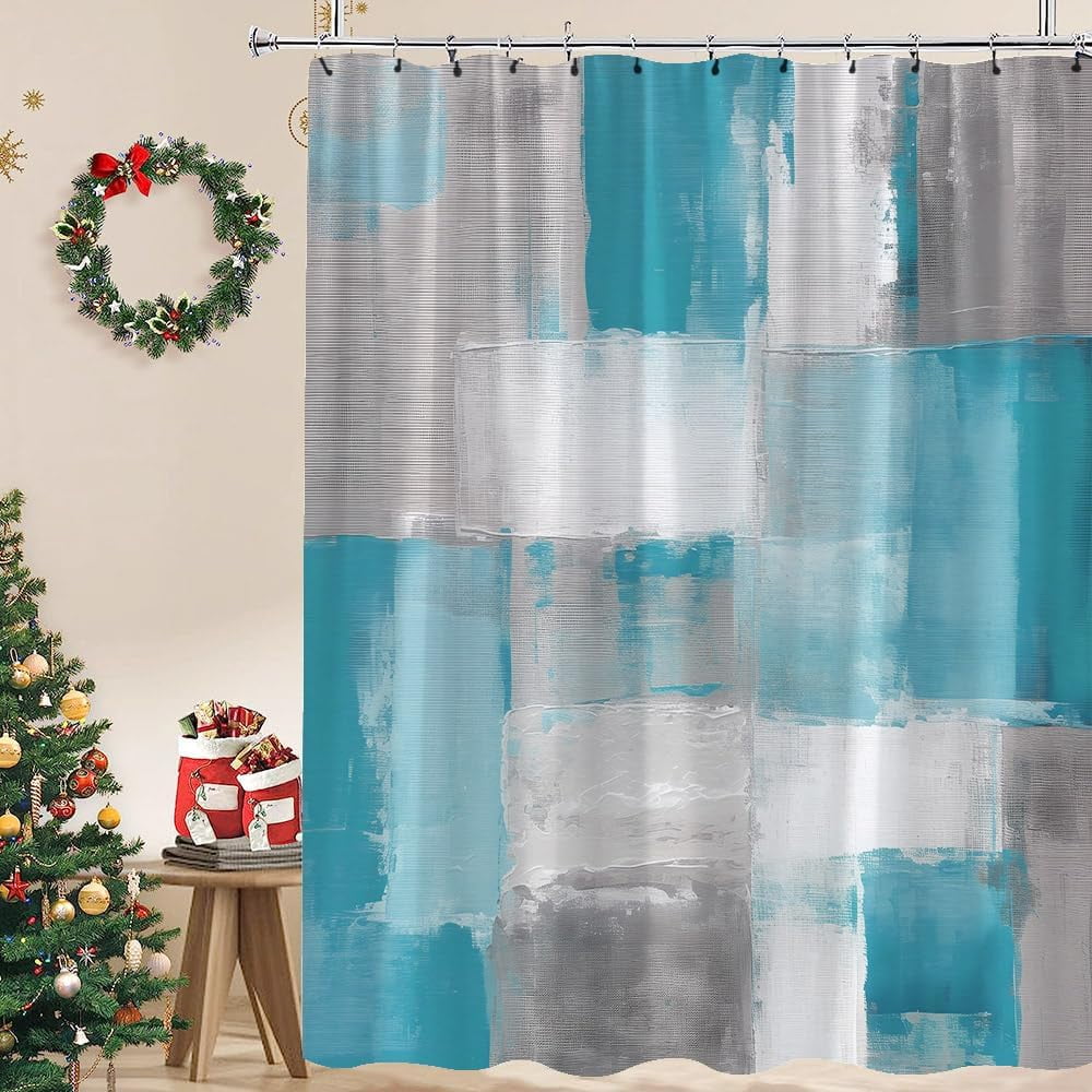 Rideau De Douche Orange Gris Dégradé Géométrique Abstrait Salle De Bain Décoration D'intérieur Tissu Polyester Imperméable Rideaux De Douche 80 X 180 Cm (l X H