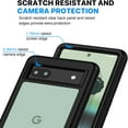 thumbnail image 4 of GHSDFBB Google Pixel 6a Case, Shockproof Cover with Built-in Screen Protector, Rugged Durable Full Body Heavy Duty Protection 360° Bumper Clear Cell Phone Case for Google Pixel 6a 5G-Black, 4 of 7