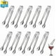 thumbnail image 2 of 10 Pieces Stainless Steel Sugar Tongs Set, Ice Cube Tongs Compatible With Sweets Candy Salad Spaghetti Serving Tongs In Wedding Party, 2 of 5