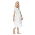 thumbnail image 6 of TOOYOU Girls Sleepwear 2 Pack Pajamas Nightdress Princess Style Pure Cotton Children'S Thin Princess Short Sleeve Lace Home Dress Sweet Girl Comfort Fit Summer Pyjamas Size 9-10 Years White, 6 of 8